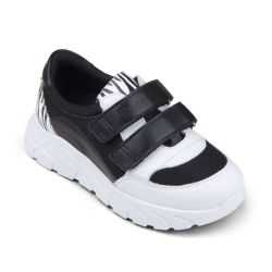 TW-439 (цв.9-белый/черный/зебра) Полуботинки спортивные (текстиль)