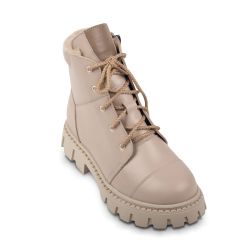 TW-564 (цв.3-бежевый) Ботинки (шнурки и молния)