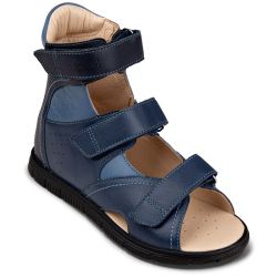 TW-178 (цв.7-синий) Туфли (Три ремня на велкро (липучке))