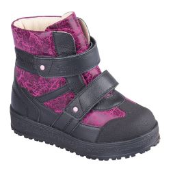 TW-542 (цв.7-малиново-черный, 27) Ботинки (станд.задн., шерст.мех, съемн.стелька)