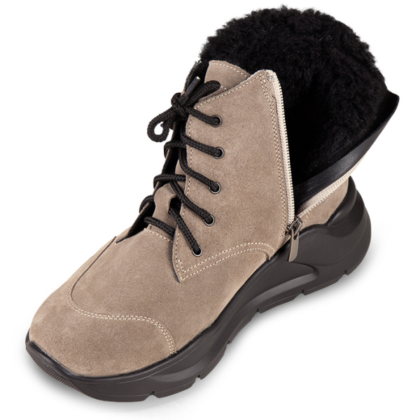 Ботинки женские утепленные на шнурках и молнии DTD-606-1  Dr. Thomas