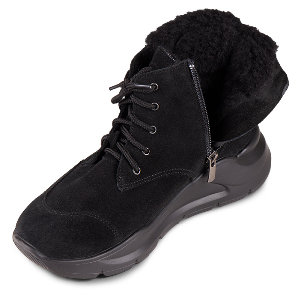 Ботинки женские утепленные на шнурках и молнии DTD-606-3  Dr. Thomas