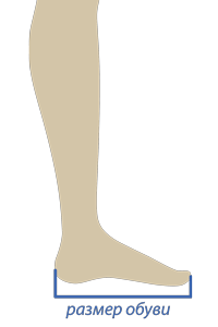 для подбора длины стопы для гольфов, чулок и колготок для подбора длины стопы для гольфов, чулок и колготок